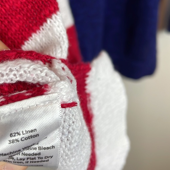 Talbots Medium Longsleeve knitted American Flag Top - Picture 6 of 6